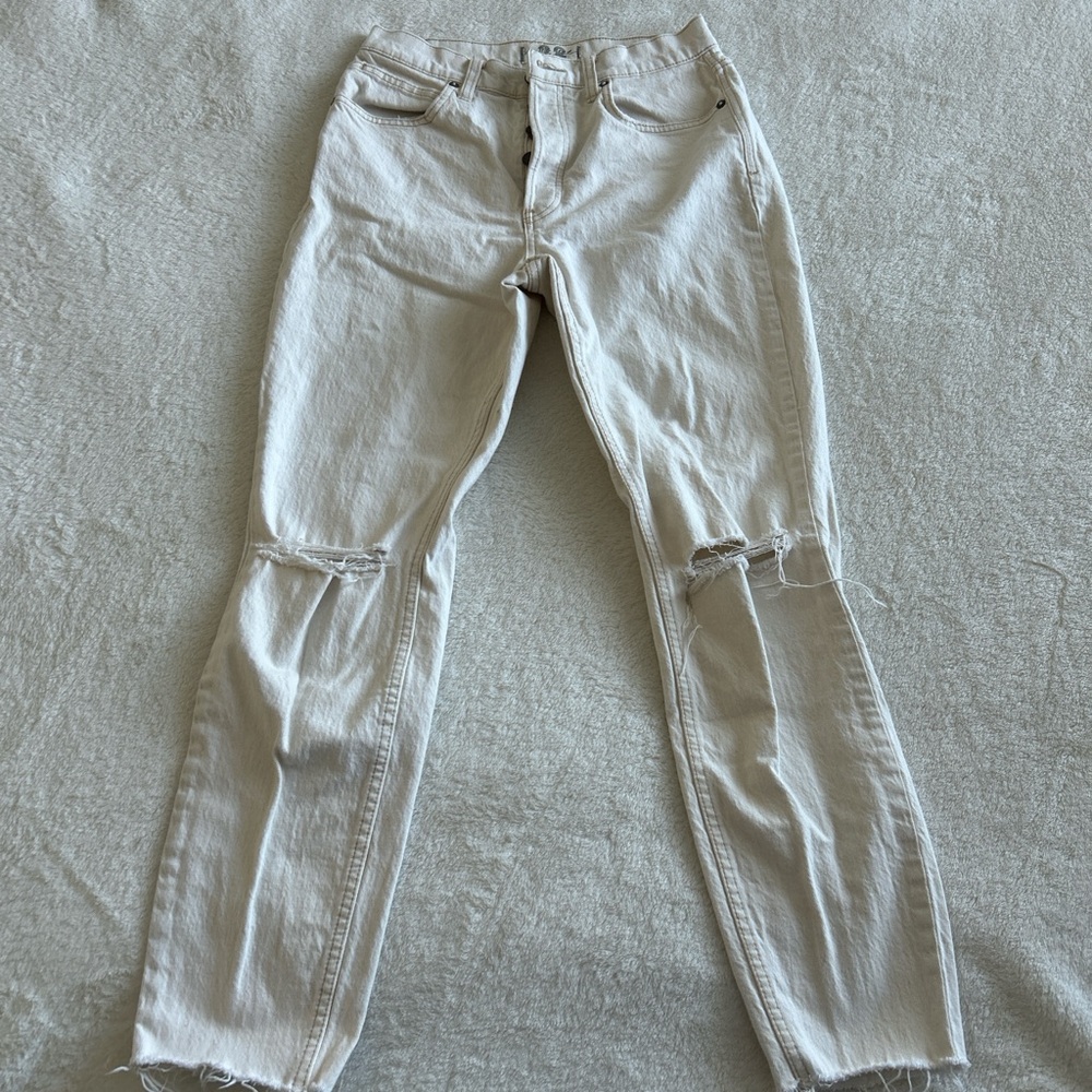 We The Free Cream Straight Leg Jeans